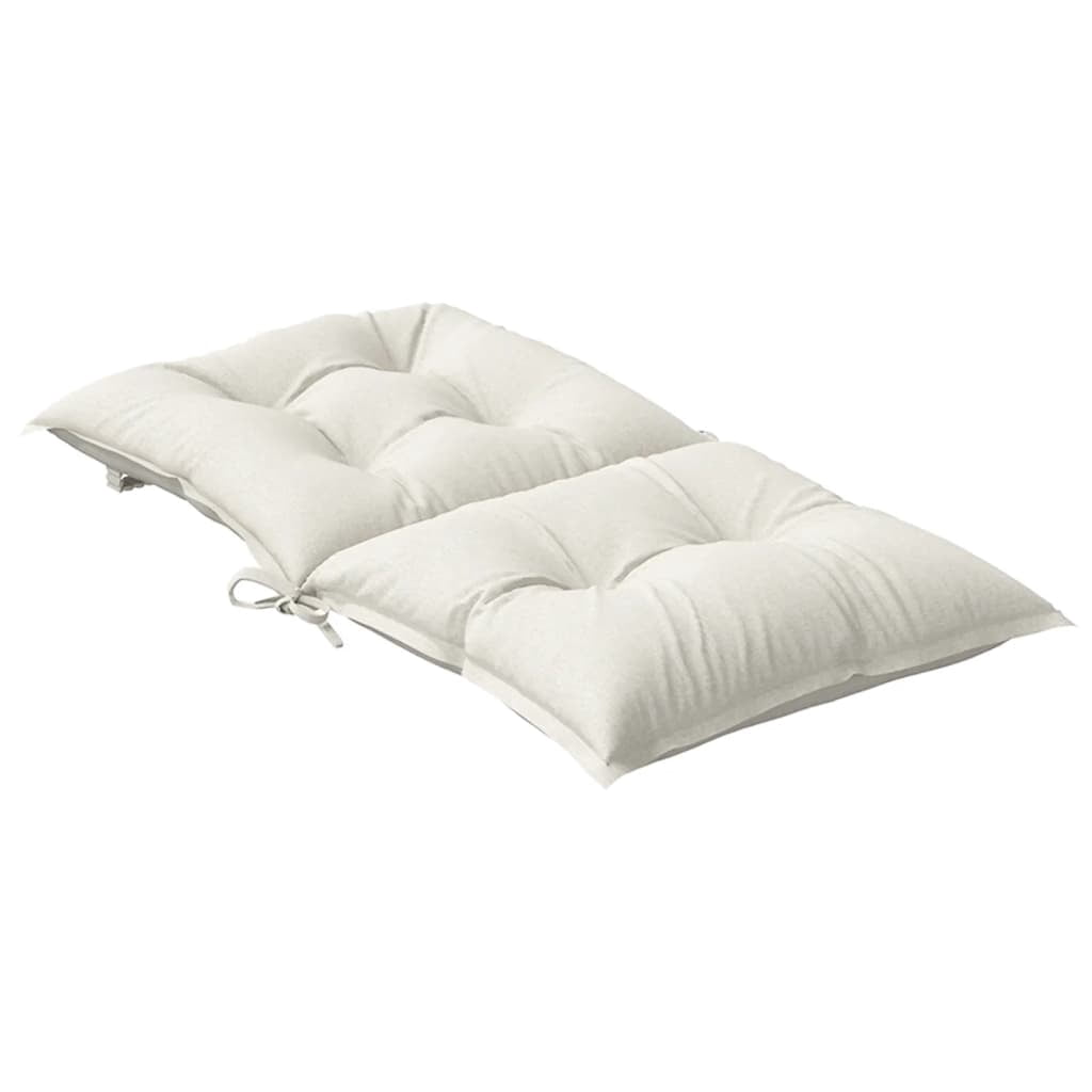 vidaXL Lowback Chair Cushion Set of 6 Melange cream 100% polyester