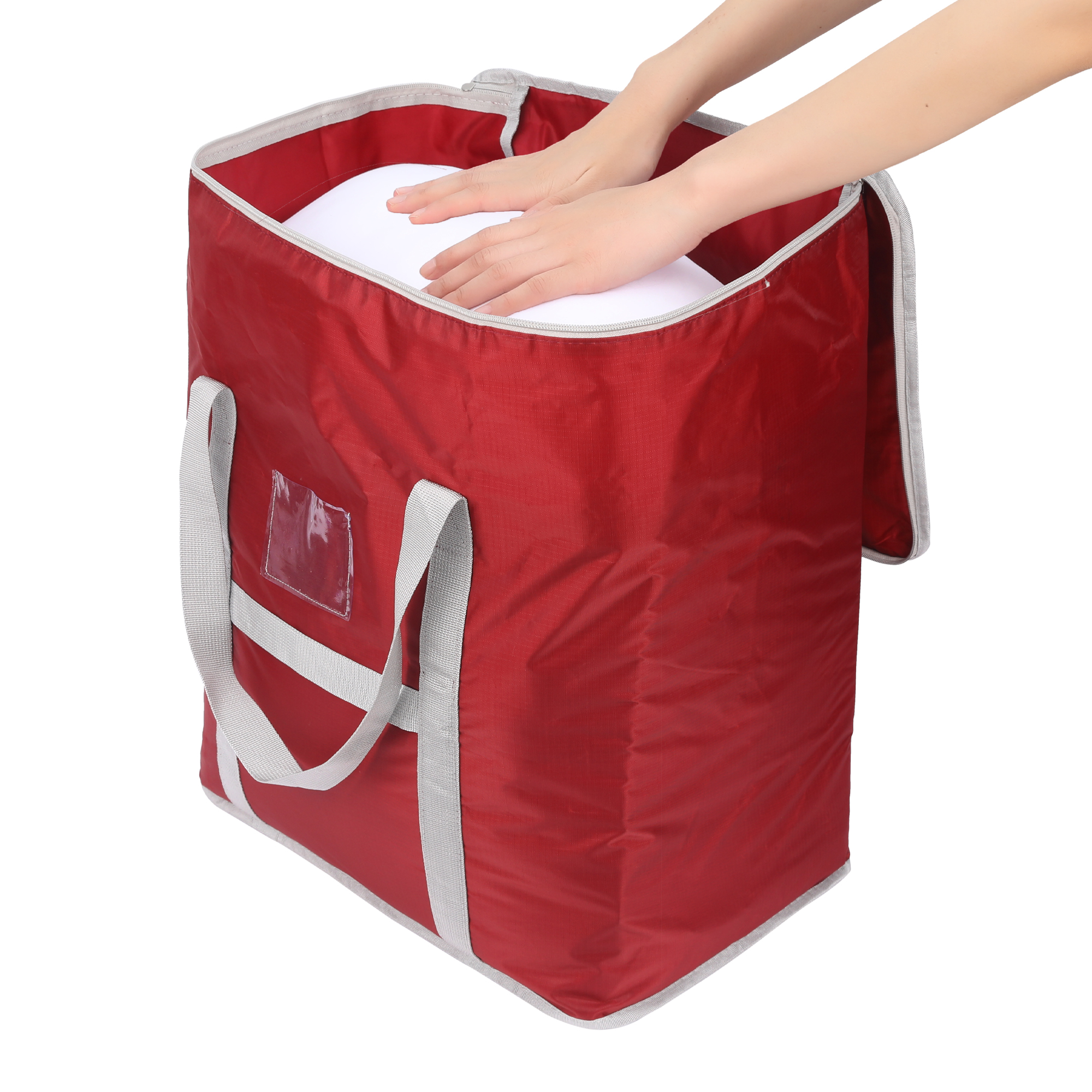 Unique Bargains 1 Pack Clothes Storage Bags Moving Bags Red 20*16*20in