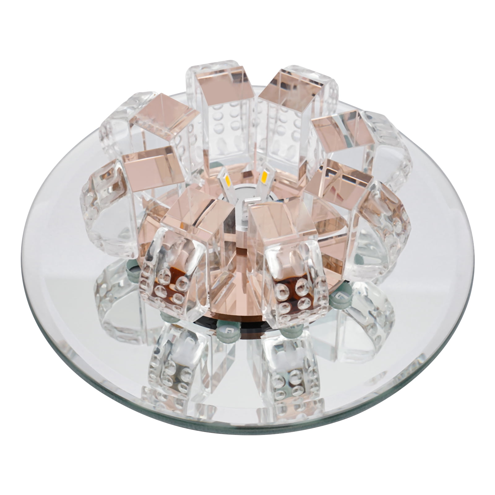 YIYIBUYS 7 Inch Crystal LED Ceiling Lamp Modern Chandelier Mini Creative Flush Mount Hallway Pendant Light Fixture