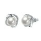 thumbnail image 1 of Fiudx Un Par de Pendientes de Perlas En Forma de Rosa para Mujer, Joyería, Regalo de Boda, 1 of 2