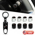 thumbnail image 2 of 4pcs Car Wheels Tire Valve Dust Stem Air Cap Cover + Keychain Ring With SSR Logo, 2 of 6