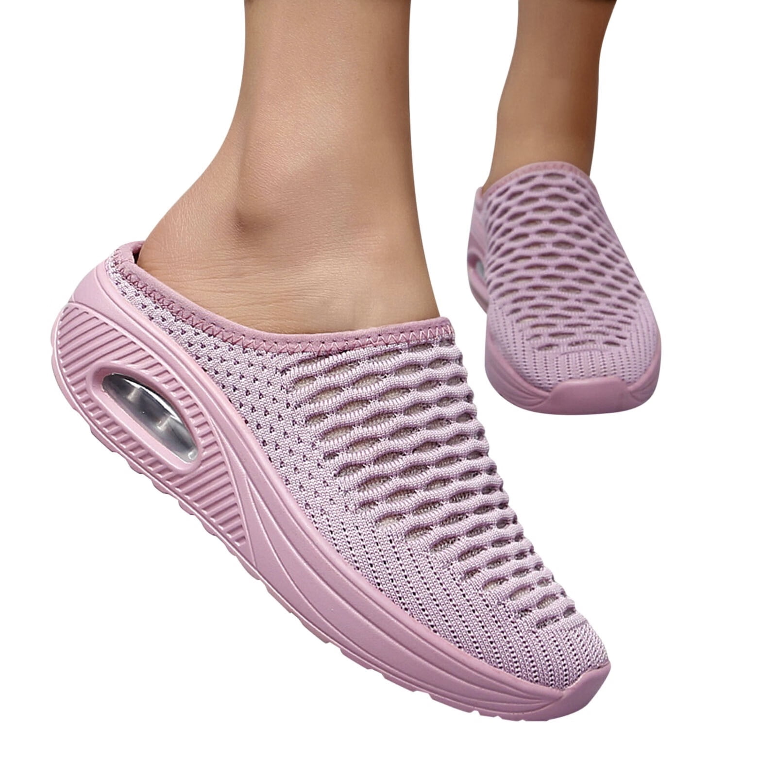 Forestyashe Sneakers for Women Ladies Shoes Fashion Comfortable Lace Up Soft SoleMesh Breathable Casual Sneakers Womens Sneakers Mesh Pink 39, Women's