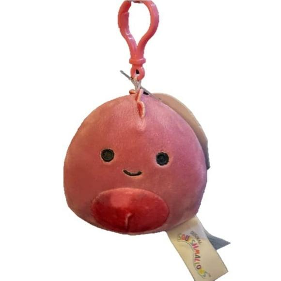 Squishmallow Oficial Kellytoy 3.5 Pulgadas Clip Llavero Mosquetón Poleena dinosaurio