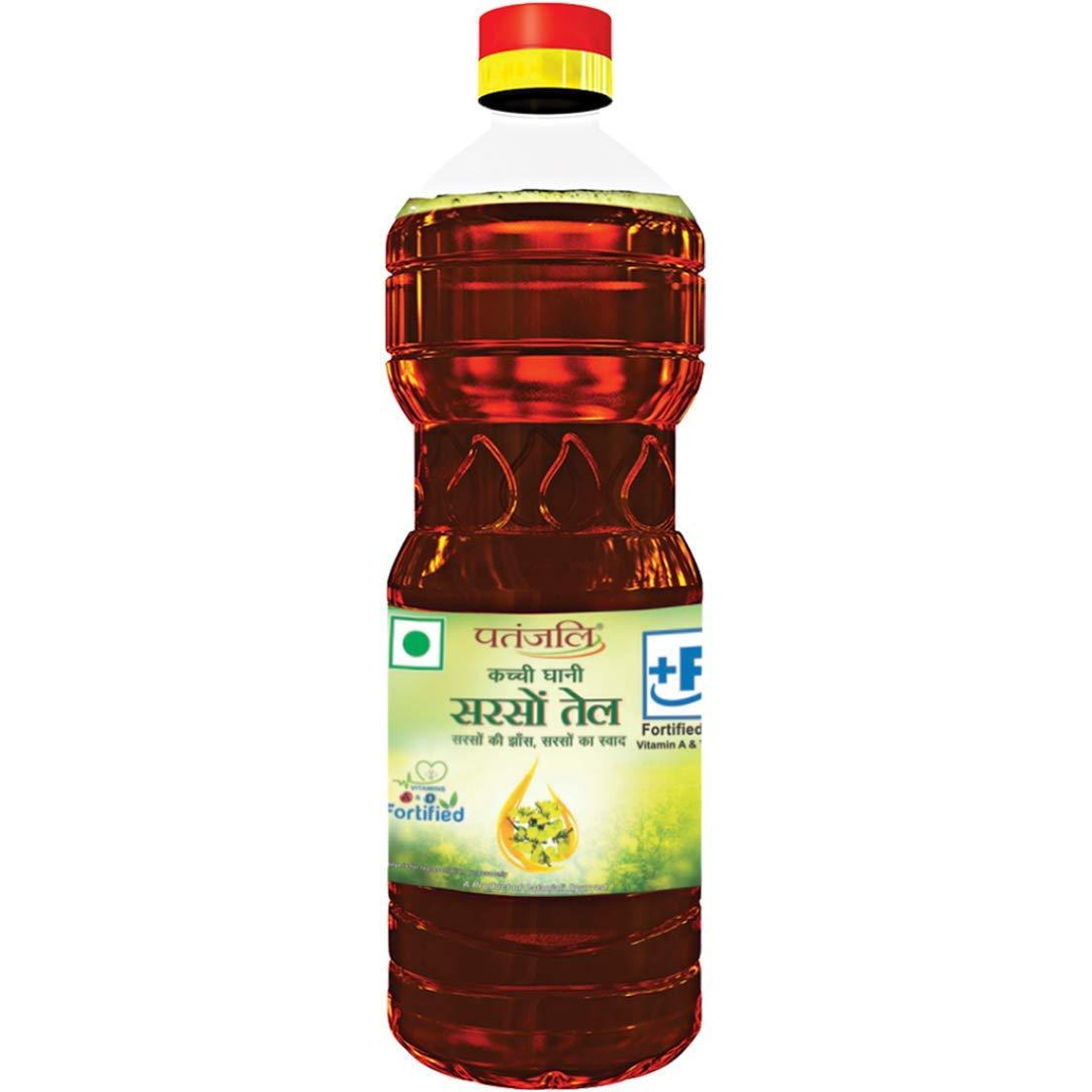 Pack Of 4 Patanjali Mustard Oil 1 Ltr (910 Gm)