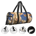 thumbnail image 5 of Bingfone Cows Cattles Print Gym Duffle Backpack for Men Women,Travel Weekender Carry-On Bags with Detachable Back Pack Straps for Traveling Overnight Climb Sports, 5 of 8