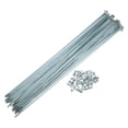 thumbnail image 1 of 36 Radios 4G J Bend 266 mm x 2 mm con Cabecillas para Bicicleta Unique Bargains Acero Plateado, 1 of 1