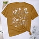 thumbnail image 5 of Camisetas de Verano de Mujer Pequeña Flor Impresa Cuello Redondo Manga Corta Superior, Verano Superior de las Mujeres, 5 of 7