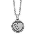 thumbnail image 4 of Sterling Silver Brushed Heart Pendant Necklace, 4 of 5