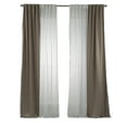 thumbnail image 4 of 3S Brother's 4 Panels Mix and Match Curtains 2 solid Decorative Linen Look curtains and 2 Sheer Linen look Curtains Hanging Back Tap & Rod Pocket Office, Luxury Home Deco Each 28"x84" Barley-Ecru, 4 of 6