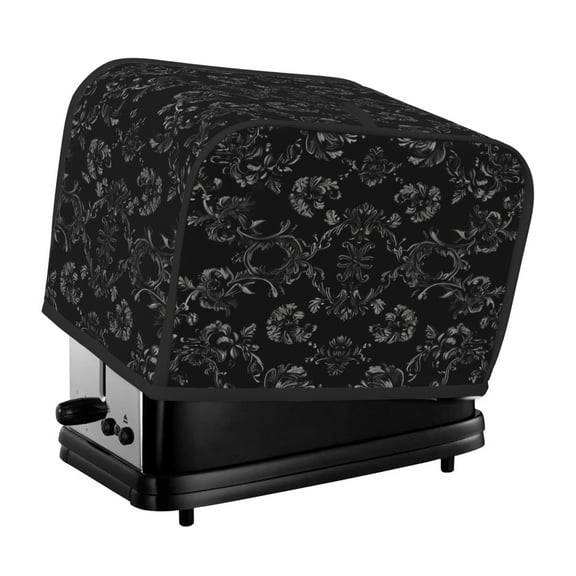 Toaster Cover For 2 Or 4 Slice, Two Or Four Slice Toaster Hood Dust-Proof Cover For Kitchen Washable Small Appliance Black Vintage