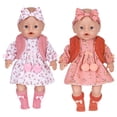 thumbnail image 5 of AlevRam 18 inch Doll Clothes Outfit Set with Floral Dress, Plush Vest, Headband, Underwear and Socks, 5 Piece Doll Clothing Accessories for 18 inch Dolls, White, 5 of 5