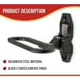 thumbnail image 2 of 4 Pack 6-5/16" (W) x 4-3/4" (D) Black Galvanized Steel Trailer Folding Step - Fold Down Utility Bed Body Safety 440 LBS Reliable Grab Handle or Step for Trailer RV Bus Camper, 2 of 8