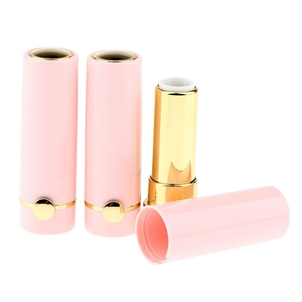Tubos de Plástico No Tóxicos Vacíos Macarena para Bricolaje de Brillo Rosa Claro 3 Piezas