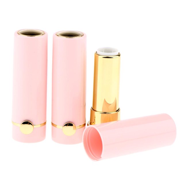 Tubos de Plástico No Tóxicos Vacíos Macarena para Bricolaje de Brillo Rosa Claro 3 Piezas