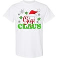 thumbnail image 3 of Inktastic Gigi Claus with Christmas Santa Hat and Snowflakes T-Shirt, 3 of 5