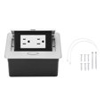 thumbnail image 2 of Outlet Table Connection Box,  Power Strip US Standard 110-240V Aluminum Alloy and PC Professional Waterproof Sealing   for Conference Room, 2 of 8