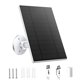 thumbnail image 1 of Paneles solares de 5 W para cámara de seguridad, panel solar con puerto micro USB y USB-C para cámara de batería recargable para exteriores DC 5 V, IP65 impermeable, soporte de seguridad ajustable de, 1 of 5