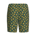 thumbnail image 4 of Picia Yellow Floral Pajama Shorts for Men, Men's Pajama Bottoms, Sleepwear,Short Pajama Pants-4X-Large, 4 of 9
