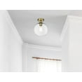 thumbnail image 2 of Shimmer 1 Light Flush Mount in Satin Gold and Clear, 2 of 5