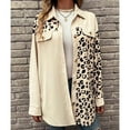 thumbnail image 6 of Herrnalise Jackets For Women Coat Leopard Printed Mid Length Jacket For Woman Shackets For Women 2024 fall Beige,XXL, 6 of 7