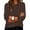 Brown, variant on GaThRRgYP Womens Tunic Tops,Fashion Woman O-Neck Long Sleeve T-Shirt Summer Striped Printing Blouse Tops Red M