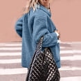thumbnail image 5 of Lovzfmll Fall Jackets for Women, Solid Color Notched Collar Jacket, Wool Blend Blazer with Pockets, Casual Winter Clothing, 5 of 9