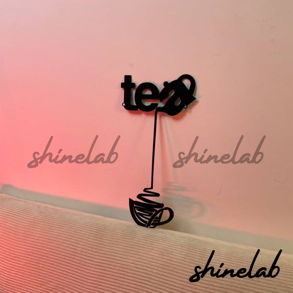 Shinelab Tea Cup Metal Sign LED Wall Art, Custom Shop Wall Decor, Coffee Home Decor 9293