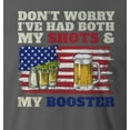 thumbnail image 2 of 9 Crowns funny Both Shots and Booster Vaccine T-shirt (2XL, Metal), 2 of 3