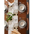 thumbnail image 2 of Vintage Sunflowers Table Runner 120 Inches, Farmhouse Flowers Wooden Grain Bed Runner Dresser Scarves Tabletop for Indoor Outdoor Parties/Ceremony/Banquet, 13"x 120", 2 of 8