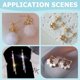 thumbnail image 5 of 30 piezas de aretes de acero inoxidable 304 con bola de bronce, tuercas y aros., 5 of 9
