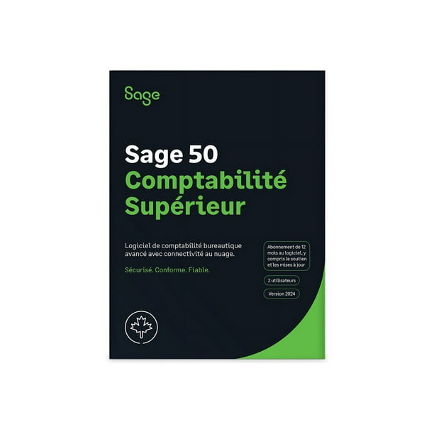 Sage 50 Premium Accounting 2024 Box pack (1 year) 2 users Win