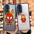 thumbnail image 2 of Matte Case for HONOR 70 50 30S 30 20 8X 9A 9X PLAY 4T X7 X9 X10 5G V40 Case Funda Shell Marvel Cartoon Hero Spider-Man Lron Man, 2 of 5
