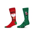 thumbnail image 3 of MeMoi 2 Pair Men's Rayon Blend Christmas Holiday Novelty Crew Socks - Mens - Male, 10-13, Gray, 3 of 7