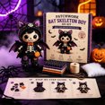 thumbnail image 4 of Patchwork Skeleton Witch DIY Sewing Kit Beginner-Friendly Doll Making Set with Gothic Cute Plush Halloween Craft Activity for Adults Teens Spooky Room Decor Gift, 4 of 5