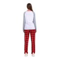 thumbnail image 4 of BULLPIANO Matching Family Pajamas Sets Christmas PJ's Letter Print Top and Plaid Pants Sleepwear, 4 of 10