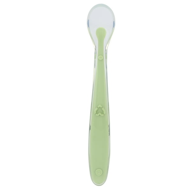 Spoon, High Elastic Silicone Full Wrap Design Baby Spoon Low Sensitivity Natural For Baby Blue,Green