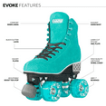 thumbnail image 2 of Crazy Skates Evoke Roller Skates for Women - Stylish Suede Quad Skates, 2 of 8