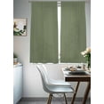thumbnail image 4 of Green Solid Color Sheer Curtains 63 Inch Length 2 Panels Set, Aesthetics Contemporary Luxury Voile Window Treatment Rod Pocket Curtains Sheers Drapes for Bedroom/Living Room/Kitchen 52x"63"x2, 4 of 7