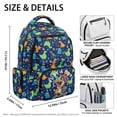 thumbnail image 7 of Yspwyqan Cute Dinosaur School Backpack for Kids, 17 Inch 600D Polyester Lightweight Bookbag, Multi-Pocket Fits 15.6 Laptop, Just A Boy for Elementary Middle Travel Back to School, 7 of 7