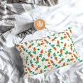 thumbnail image 5 of Goofa Cute Carrot Print Plush Throw Pillow Case, Soft Velvet with Hidden Zipper, Decorative Cushion Cover for Sofa, Bed, Car, and Home Décor-14"x20", 5 of 6