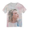 thumbnail image 4 of T-shirt à Manches Courtes pour Filles Haut d'Été Col Rond T-Shirt Robe Chemise pour Filles Coupe Décontractée Basique, 4 of 4