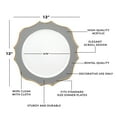 thumbnail image 2 of Koyal Wholesale Grey  Acrylic Charger Plates Round with Gold Modern Scallop Edge, Set of 12, 2 of 5