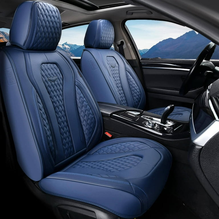 Coverado Leather Universal Fit Auto Seat Covers Full Set with