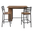 thumbnail image 4 of River Street Designs 3-Piece Drop Leaf Reclaimed Barnwood Counter Height Dining Set, 4 of 7