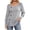 Gray, variant on Long Sleeve Shirts for Women Ribbed Square Neck Button Front Slit Slim Fit Top Ribbed Knit Tops Side Slit Fitted Fall Winter Casual Office Shirt L