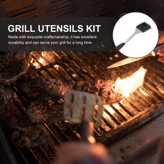 unbranded Cepillo De Limpieza Para De Inoxidable Plateado Herramienta Duradera Para Barbacoa