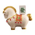 thumbnail image 3 of Escultura de caballo, decoración de escritorio, colecciones de resina, obras de arte, figurita Feng Shui B, 3 of 9