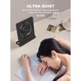 thumbnail image 2 of Tevelecin Ventilador de escritorio pequeño, ventilador USB recargable de 2000 mAh con batería, ultra silencioso, viento fuerte, ventiladores de viaje de 3 velocidades, 2 of 5