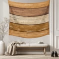 thumbnail image 5 of Farmhouse Yellow Brown Tapestry for Bedroom Wall Hanging Tapestry, Vintage Wooden Striped Ceiling Backdrop Tapestries Poster Blanket Wall Decor for Teens Room Living Room Dorm 39" x 59", 5 of 8