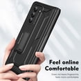 thumbnail image 7 of Dteck Case for Samsung Galaxy Z Fold5,Magnetic Hinge Protection Case Shockproof Hard PC Kickstand with Front Screen Protector Armor Cover for Galaxy Z Fold5,Black, 7 of 7